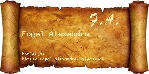 Fogel Alexandra névjegykártya