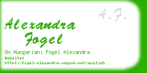 alexandra fogel business card